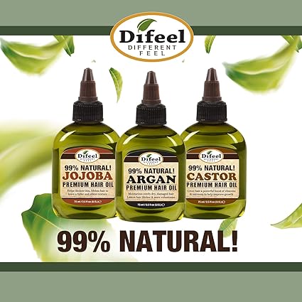 Difeel Premium 99% Natural Castor Hair Oil 7.1 Ounce - Natural Castor Oil for Hair Growth