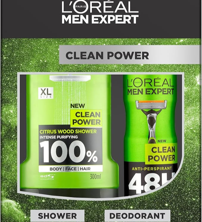 L'Oreal Men Expert Clean Power 2-Piece Gift Set